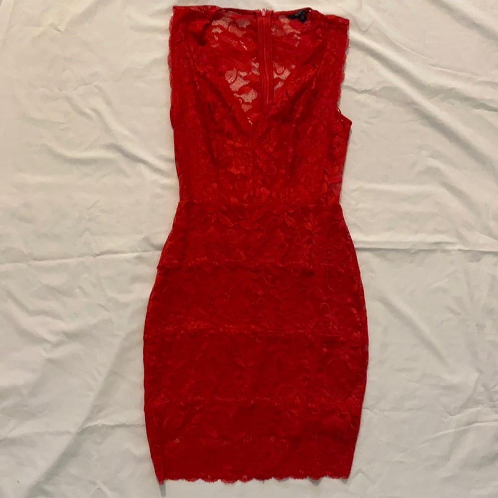 Guess Red lace dress